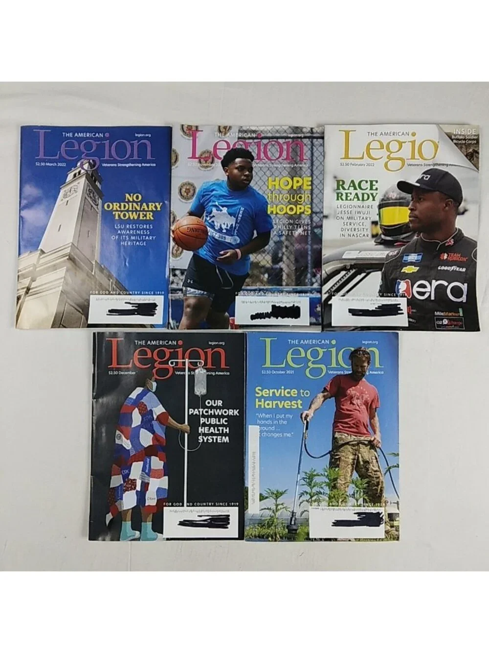 Lot Of 5 The American Legion Magazines 2021-2023 Veterans Cars Public Health